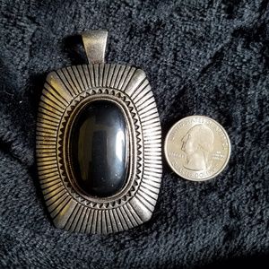 Black and Silver Magnetic Brooch